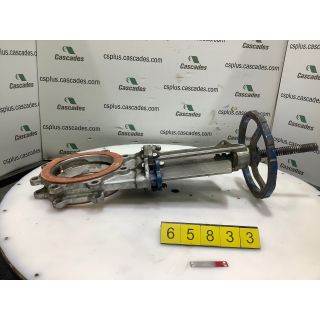 KNIFE GATE VALVE - GRINELL - MANUAL - METAL SEAT - 8" - USED