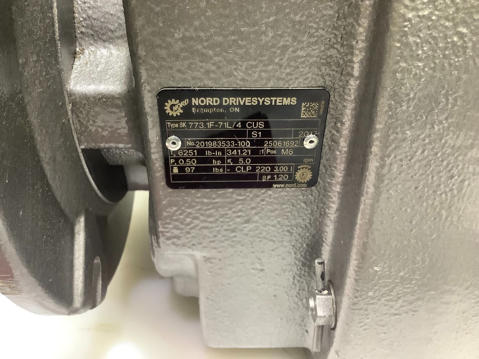 GEARBOX - NORD SK - 0.5 HP - 341.21 TO 1