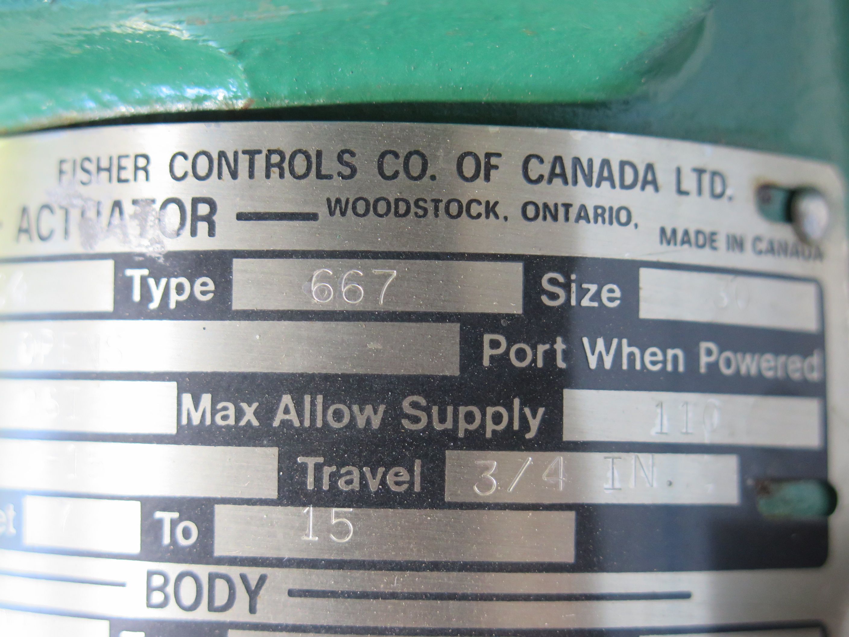 ACTUATOR - FISHER 667 - USED